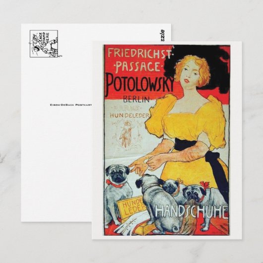 Vintage Ad Poster Briefkaart (Voorkant / Achterkant)