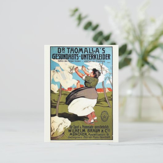 Vintage Ad Poster Briefkaart (Staand voorkant)