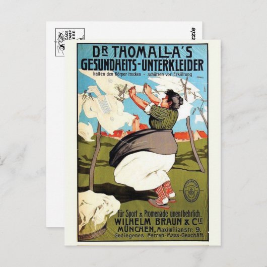Vintage Ad Poster Briefkaart (Voorkant / Achterkant)