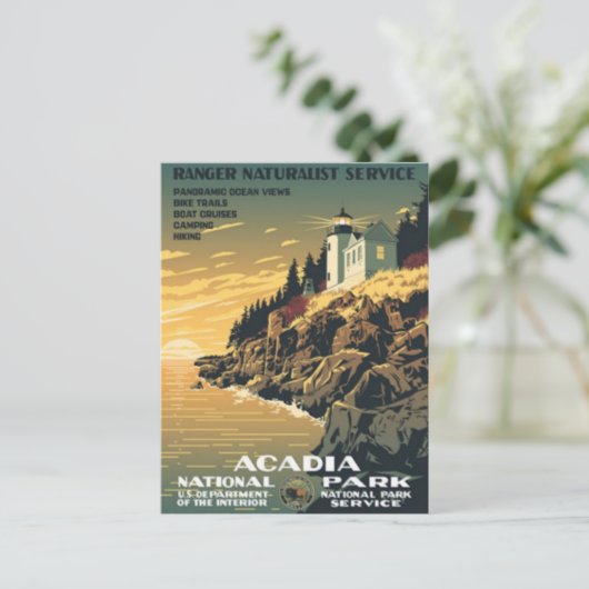 Vintage Ad Poster Briefkaart (Staand voorkant)