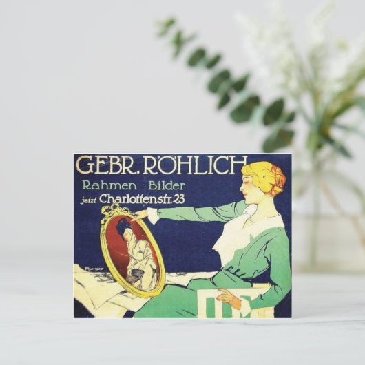 Vintage Ad Poster Briefkaart (Staand voorkant)