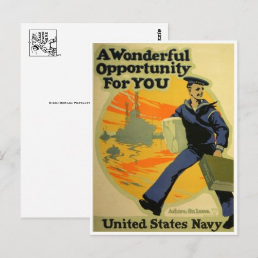 Vintage Ad Poster Briefkaart (Voorkant / Achterkant)