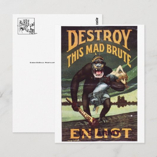 Vintage Ad Poster Briefkaart (Voorkant / Achterkant)