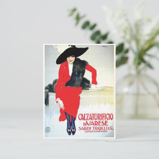 Vintage Ad Poster Briefkaart (Staand voorkant)