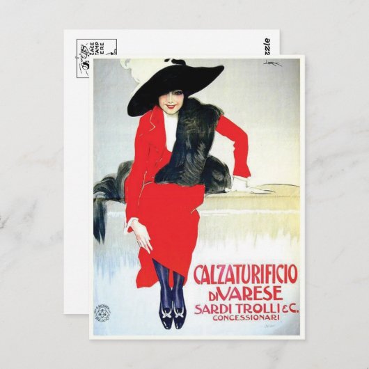 Vintage Ad Poster Briefkaart (Voorkant / Achterkant)