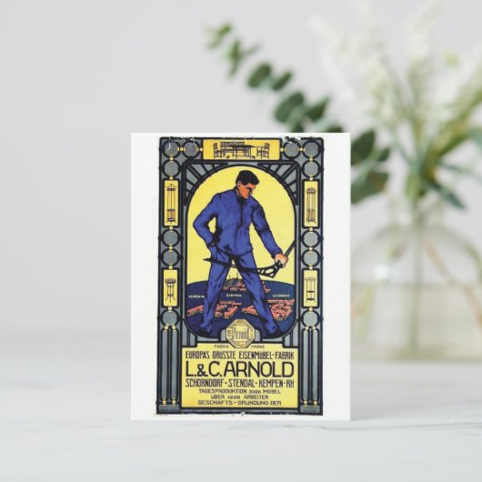 Vintage Ad Poster Briefkaart (Staand voorkant)