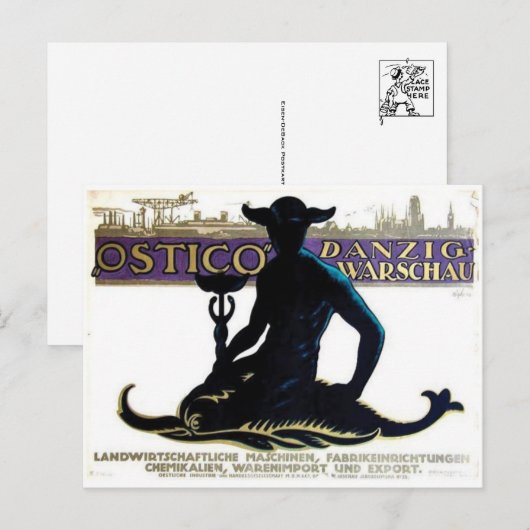 Vintage Ad Poster Briefkaart (Voorkant / Achterkant)