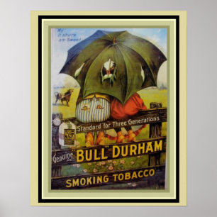 Vintage Ad Poster - Bull Durham Roking Tobacco