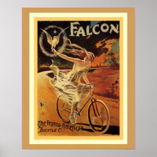 Vintage Ad Poster voor valkenfietsen 16 x 20
