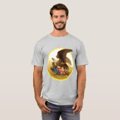 Vintage Adelaar met Schild T-shirt (Voorkant volledig)