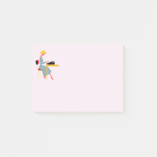 Vintage Administratief Assistent – Retro Kantoor Post-it® Notes