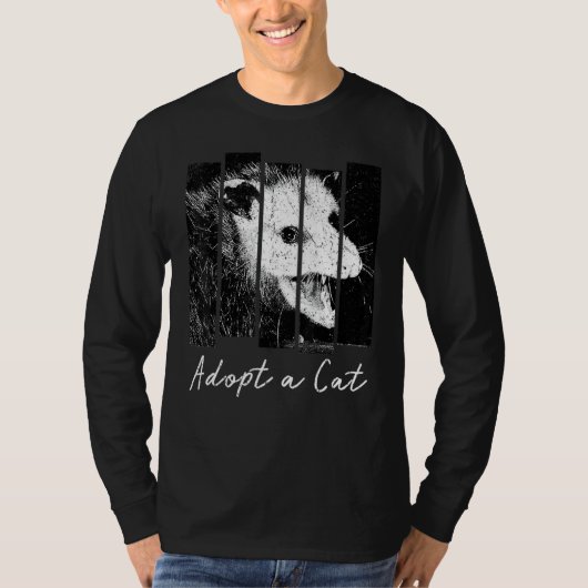 Vintage Adopt A Cat Opossum T-shirt (Voorkant)