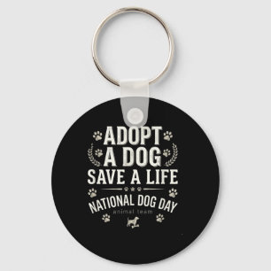Vintage Adopteer Niet Kopen Red Dog Dierenliefhebb Sleutelhanger