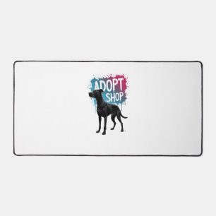 Vintage Adopteer Niet Winkelen Hond Graffiti Reddi Bureaumat