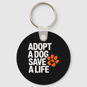 Vintage Adoptie Hond Red levensredding Dieren Resc Sleutelhanger