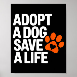 Vintage Adoptie Hond Red levensredding Dierenhulp Poster