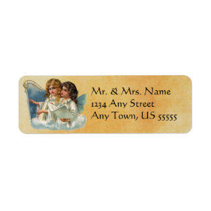 Vintage-Adresetiketten voor kerstmis Etiket