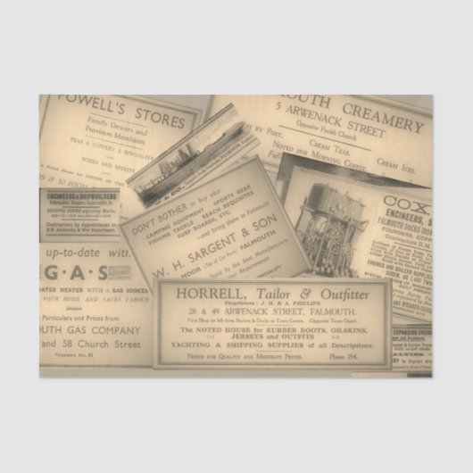 Vintage Ads Tissuepapier (Voorkant)