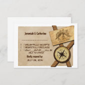 Vintage Adventure Trouwkaart v6 Kaart (Voorkant / Achterkant)