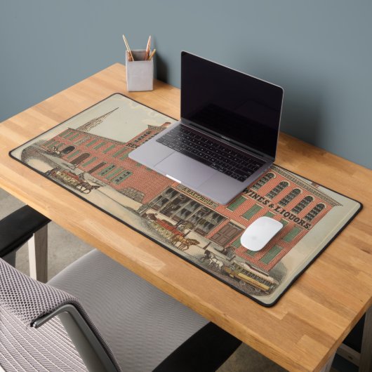 Vintage advertentie van August Baetzhold, wijnen & Bureaumat (Kantoor 2)