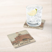 Vintage advertentie van August Baetzhold, wijnen & Kartonnen Onderzetters (Insitu)