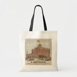 Vintage advertentie van August Baetzhold, wijnen & Tote Bag