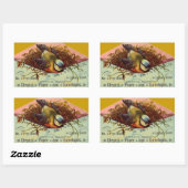 Vintage advertentie vogel in envelop Stickers (Vel)