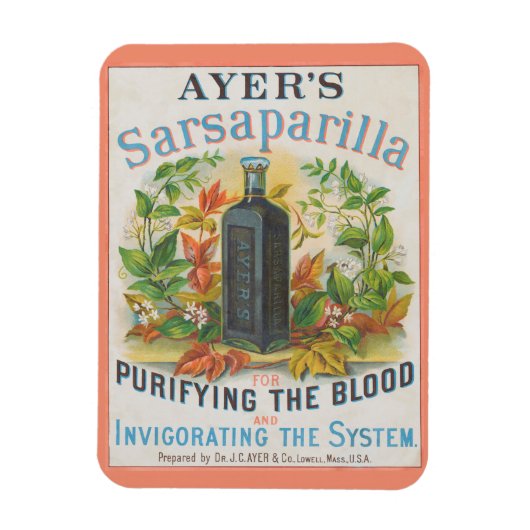 Vintage advertentie voor Ayer's Sarsaparilla. Magneet (Verticaal)
