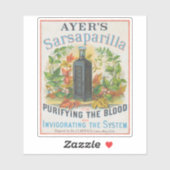 Vintage advertentie voor Ayer's Sarsaparilla. Sticker (Vel)