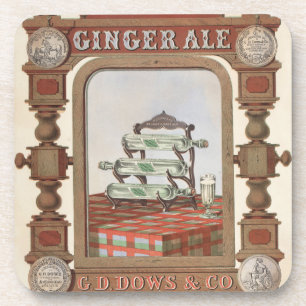 Vintage advertentie voor Belfast Ginger Ale. 2 Bier Onderzetter