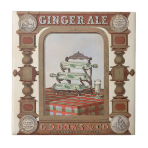 Vintage advertentie voor Belfast Ginger Ale. 2 Tegeltje