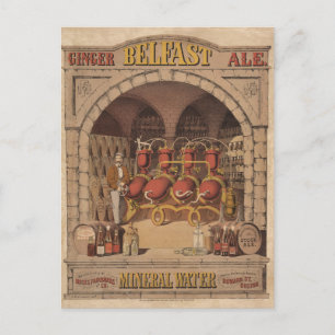 Vintage advertentie voor Belfast Ginger Ale. Briefkaart