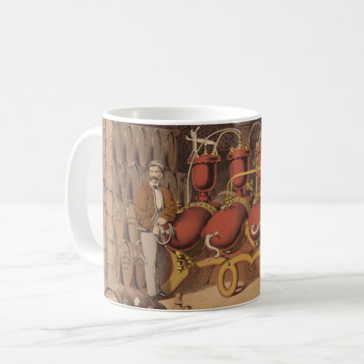 Vintage advertentie voor Belfast Ginger Ale. Koffiemok (Voorkant links)