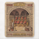 Vintage advertentie voor Belfast Ginger Ale. Muismat (Voorkant)