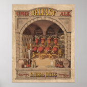 Vintage advertentie voor Belfast Ginger Ale. Poster (Voorkant)