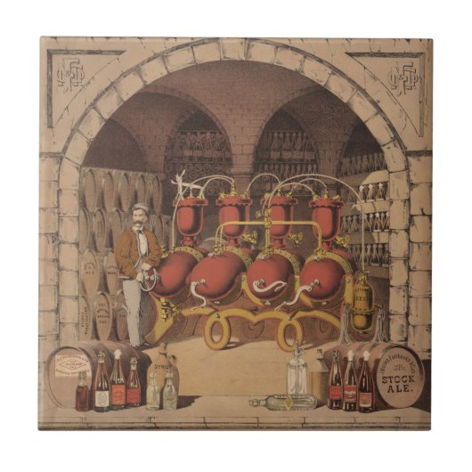 Vintage advertentie voor Belfast Ginger Ale. Tegeltje (Voorkant)