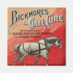 Vintage advertentie voor Bickmore's Gall Cure voor Magneet