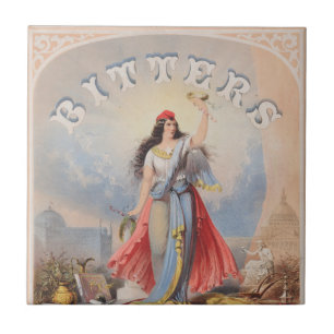 Vintage advertentie voor bitters verkocht door S.S Tegeltje