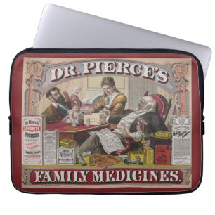 Vintage advertentie voor Dr Pierces Family Medicin Laptop Sleeve