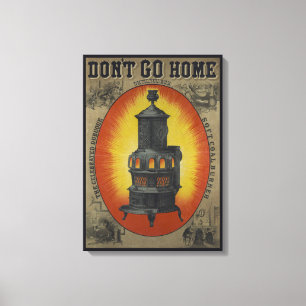 Vintage advertentie voor Dubuque zachte kolen bran Canvas Afdruk