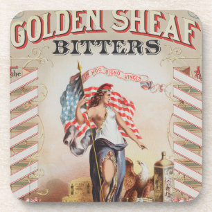 Vintage advertentie voor Golden Sheaf Bitters Bier Onderzetter
