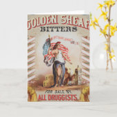 Vintage advertentie voor Golden Sheaf Bitters Kaart (Gele Bloem)