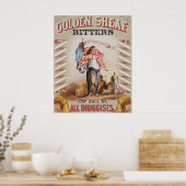 Vintage advertentie voor Golden Sheaf Bitters Poster (Keuken)
