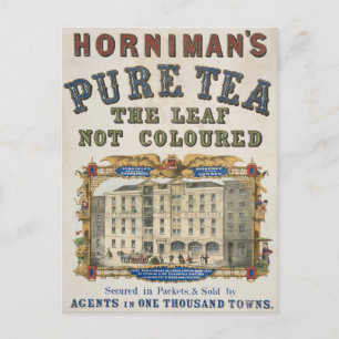 Vintage advertentie voor Horniman's Pure Tea Briefkaart