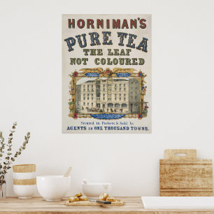 Vintage advertentie voor Horniman's Pure Tea Poster