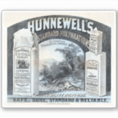 Vintage advertentie voor Hunnewells standaard prep Sticker (Voorkant)