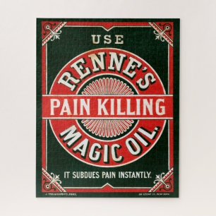 Vintage advertentie voor Renne's Pain Killing Magi Legpuzzel