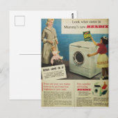 Vintage advertentie voor Rinso Wasmiddel en Bendix Briefkaart (Voorkant / Achterkant)