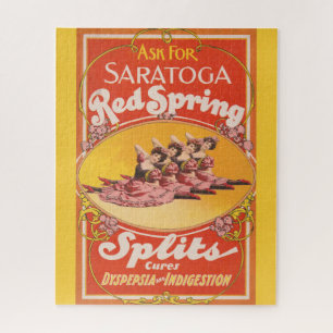 Vintage advertentie voor Saratoga Red Spring Split Legpuzzel