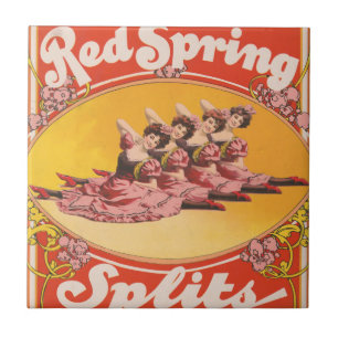 Vintage advertentie voor Saratoga Red Spring Split Tegeltje